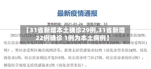 【31省新增本土确诊29例,31省新增22例确诊 1例为本土病例】-第3张图片