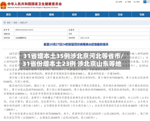 31省增本土35例涉北京河北等省市/31省份增本土23例 涉北京山东等地-第2张图片
