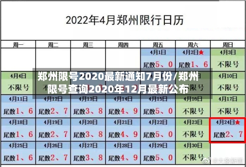 郑州限号2020最新通知7月份/郑州限号查询2020年12月最新公布