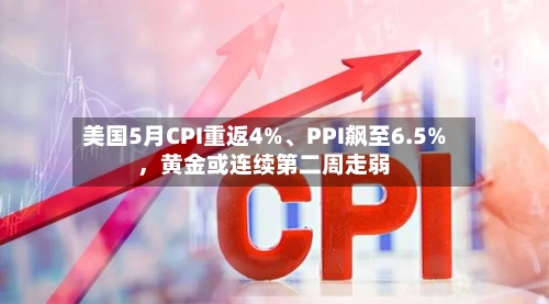 美国5月CPI重返4%、PPI飙至6.5%	，黄金或连续第二周走弱-第3张图片
