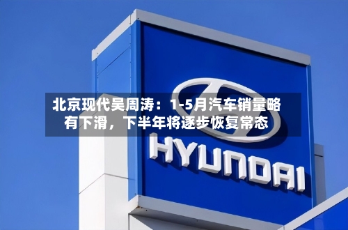 北京现代吴周涛：1-5月汽车销量略有下滑，下半年将逐步恢复常态-第3张图片