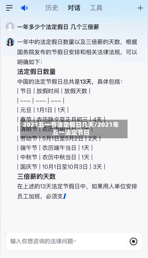 2021五一节法定假日几天/2021年五一法定节日-第3张图片