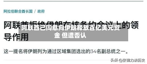 阿联酋已同意向伊朗释放百亿美元资金 但遭否认-第2张图片