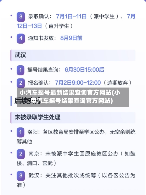 小汽车摇号最新结果查询官方网站(小型汽车摇号结果查询官方网站)-第2张图片