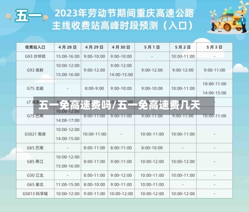五一免高速费吗/五一免高速费几天-第2张图片