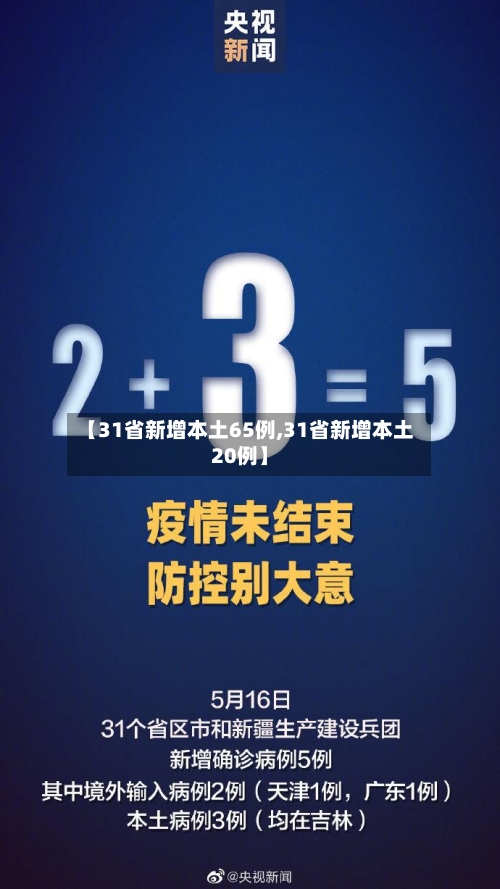 【31省新增本土65例,31省新增本土20例】