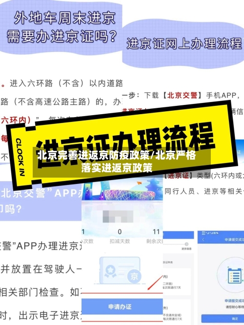 北京完善进返京防疫政策/北京严格落实进返京政策
