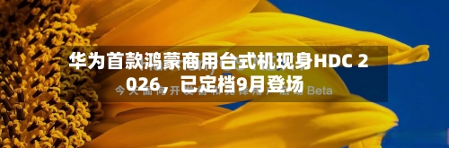 华为首款鸿蒙商用台式机现身HDC 2026，已定档9月登场-第3张图片