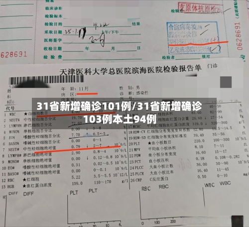 31省新增确诊101例/31省新增确诊103例本土94例