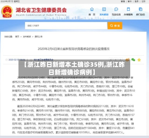 【浙江昨日新增本土确诊35例,浙江昨日新增确诊病例】-第3张图片