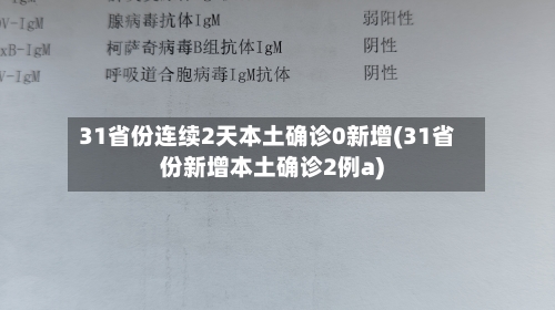 31省份连续2天本土确诊0新增(31省份新增本土确诊2例a)