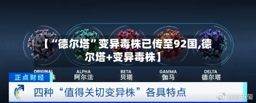 【“德尔塔”变异毒株已传至92国,德尔塔+变异毒株】-第2张图片