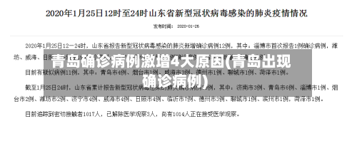 青岛确诊病例激增4大原因(青岛出现确诊病例)-第2张图片